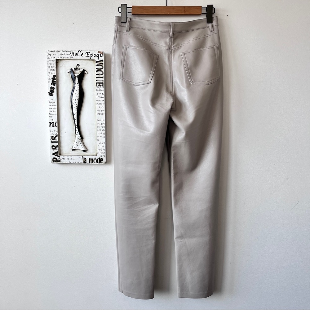 Aritzia Wilfred Tan Faux Vegan Leather Pants Size 6 - Picture 3 of 5